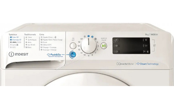 INDESIT BWE91497XWVFR - Panneau de commandes