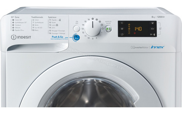 INDESIT BWEW81284XWFRN - Panneau de commandes