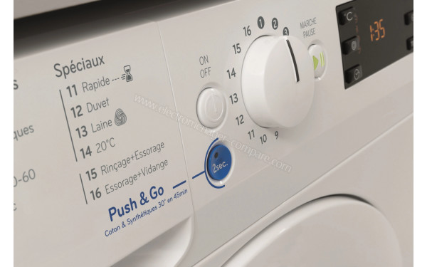 INDESIT BWEW81285XWFRN - Vue des programmes