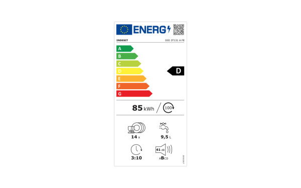 INDESIT DIO 3T131 A FE - &Eacute;tiquette &eacute;nergie v2