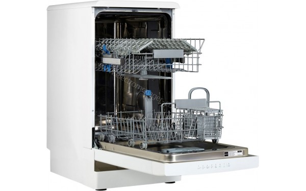 INDESIT DSFC 3T117 - Vue 3/4 gauche vide avec porte ouverte (cr&eacute;dit : Boulanger)