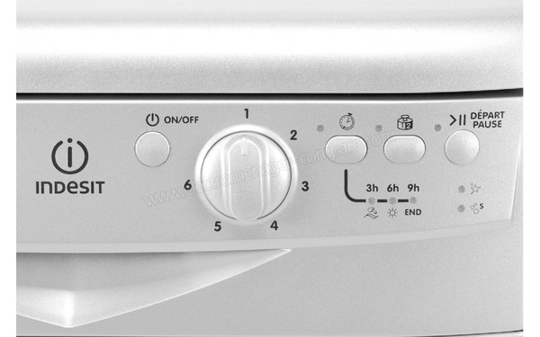 INDESIT DSG 263 S FR - Panneau de commandes (cr&eacute;dit : Darty)