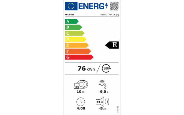 INDESIT DSIO 3T224 CE - &Eacute;tiquette &eacute;nergie v2