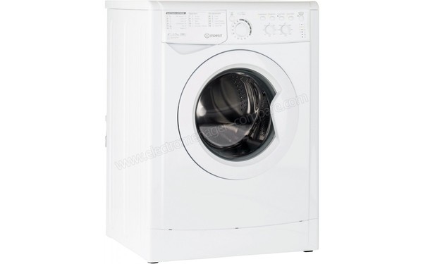 INDESIT EWC 71252 W FR.M - Vue 3/4 gauche (cr&eacute;dit : Boulanger)