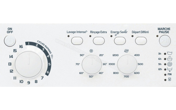 INDESIT EWC71252WFR N - Vue des programmes