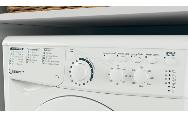 INDESIT EWC71252WFR N - Panneau de commandes