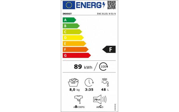 INDESIT EWC81251WEUN - &Eacute;tiquette &eacute;nergie v2