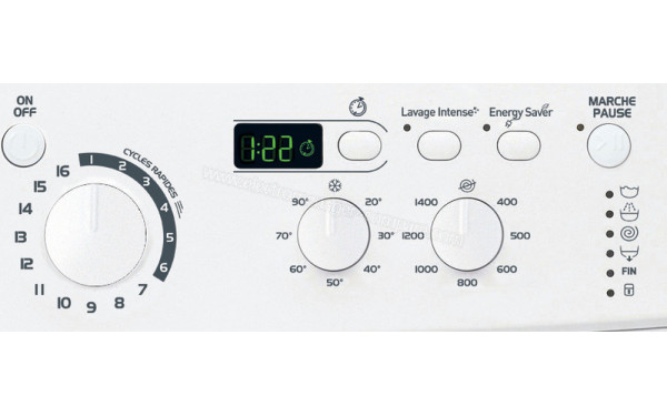 INDESIT EWD71452WFRN - Vue des programmes