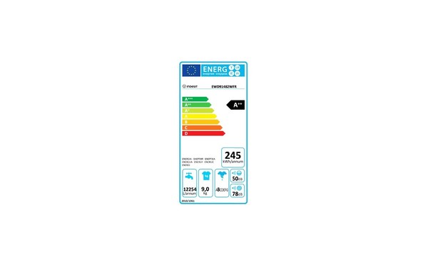 INDESIT EWD 91482 W FR - &Eacute;tiquette &eacute;nergie