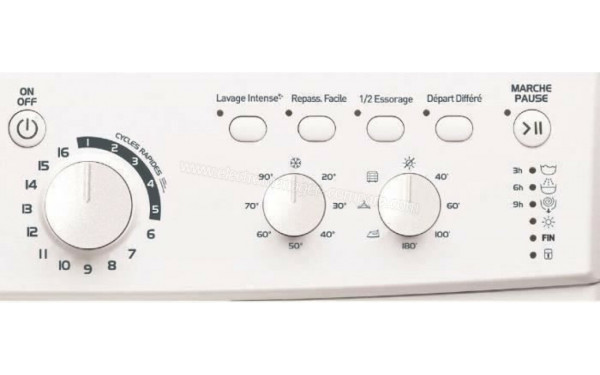INDESIT EWDC651251WFRN - Vue des programmes