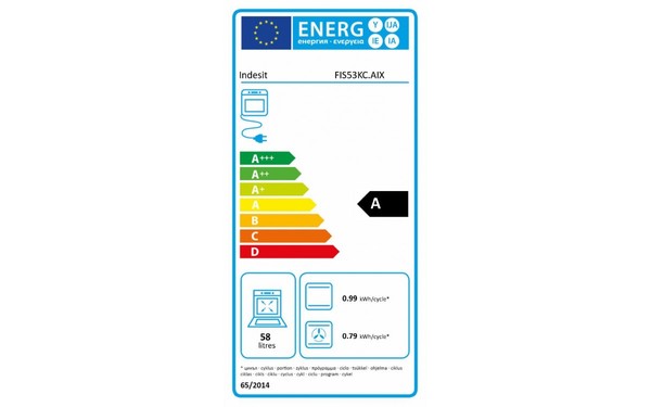 INDESIT FIS 53 K C.A IX - &Eacute;tiquette &eacute;nergie