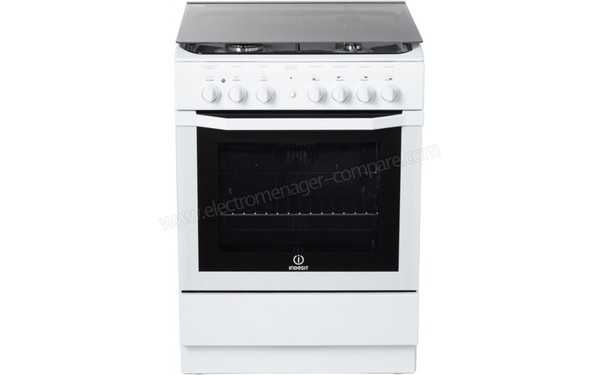 INDESIT I6G6C1AG(W) FR - Vue de face, couvercle abattu (cr&eacute;dit : Boulanger)