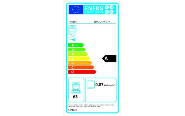 INDESIT I6MSCAG (W)/FR - &Eacute;tiquette &eacute;nergie