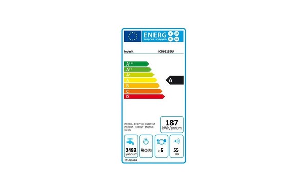 INDESIT ICD 661 S EU - &Eacute;tiquette &eacute;nergie