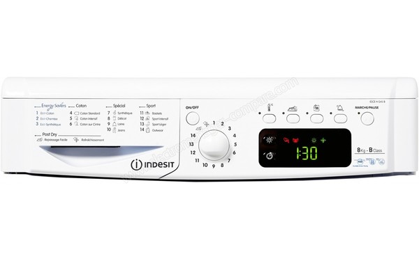 INDESIT IDCE H G45B (FR) - Panneau de commandes (cr&eacute;dit : Boulanger)