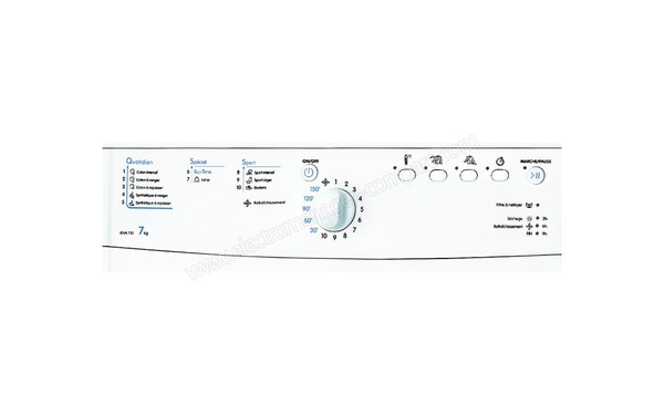 INDESIT IDVA 735 (FR) - Panneau de commandes