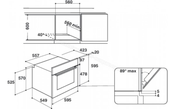 INDESIT IFW 3844 JP BL - Dimensions