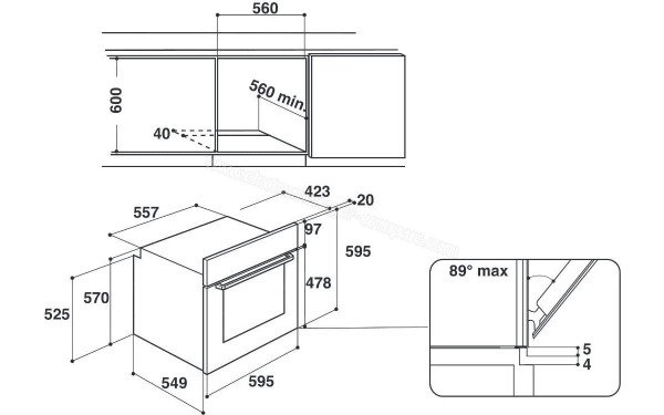 INDESIT IFW 4844 H BL - Dimensions