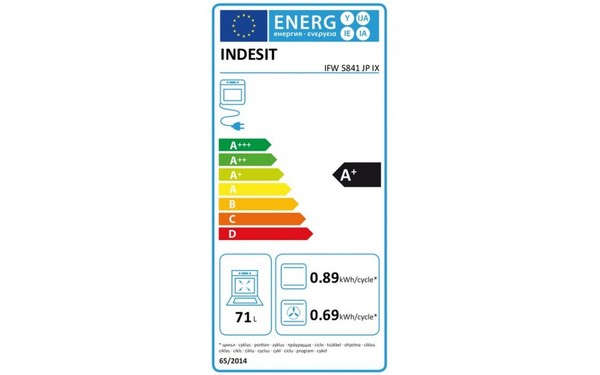 INDESIT IFW 5841 JP IX - &Eacute;tiquette &eacute;nergie