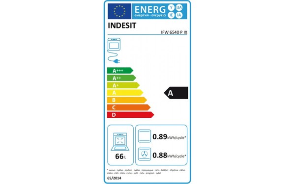 INDESIT IFW 6540 P IX - &Eacute;tiquette &eacute;nergie