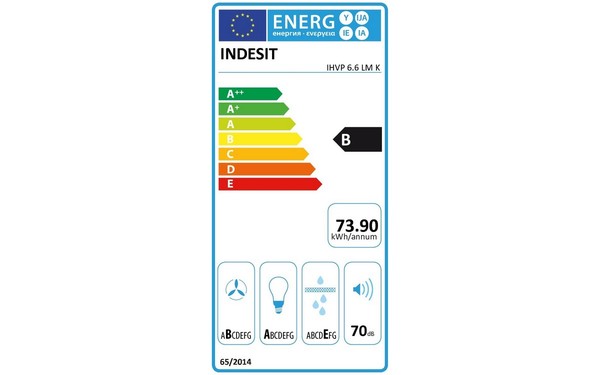 INDESIT IHVP 6.6 LM K - &Eacute;tiquette &eacute;nergie