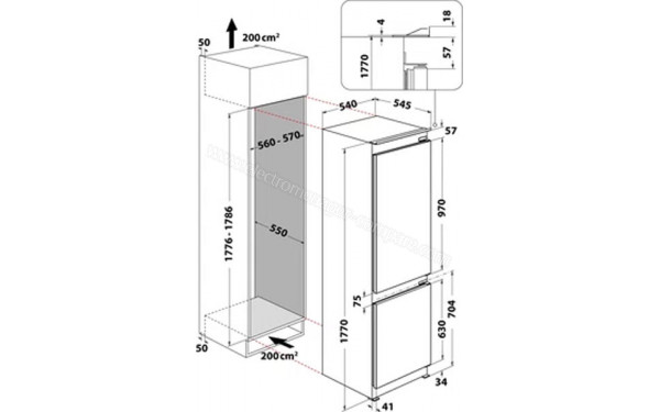 INDESIT INC18T311 - Dimensions