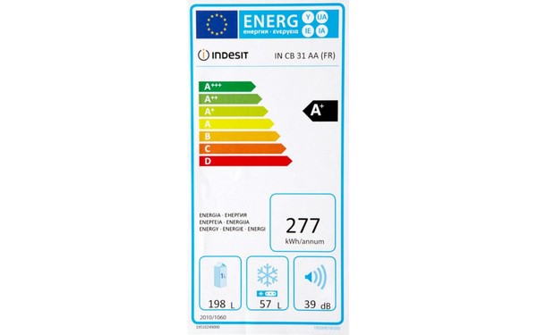 INDESIT IN CB 31 AA FR - &Eacute;tiquette &eacute;nergie