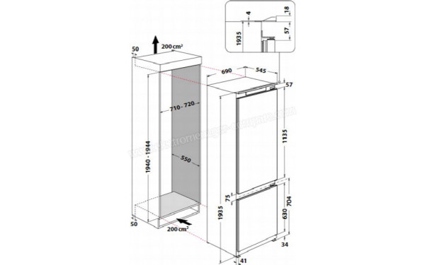 INDESIT IND402 - Dimensions