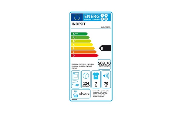 INDESIT IND 70110 - &Eacute;tiquette &eacute;nergie