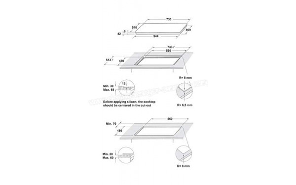 INDESIT ING 72T/WH - Dimensions
