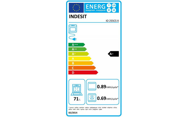 INDESIT IO255CSX - &Eacute;tiquette &eacute;nergie