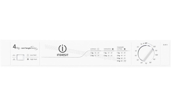 INDESIT IS 41 V (EX) - Panneau de commandes (cr&eacute;dit : Boulanger)