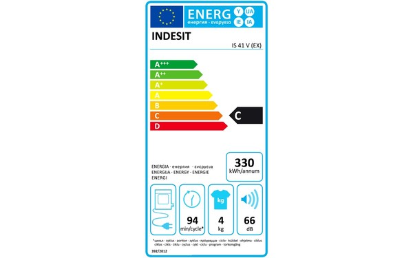 INDESIT IS 41 V (EX) - &Eacute;tiquette &eacute;nergie