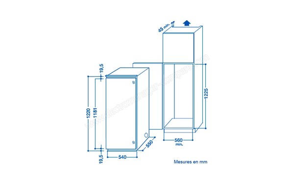 INDESIT ISD 2312 - Schema d'encastrement