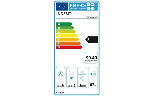 INDESIT ISLK 66 AS X - &Eacute;tiquette &eacute;nergie