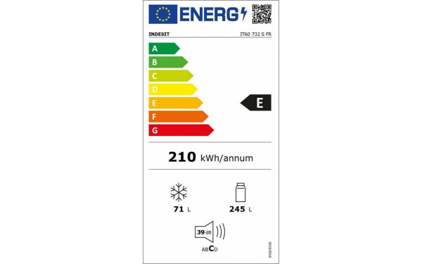 INDESIT IT60732SFR - &Eacute;tiquette &eacute;nergie v2