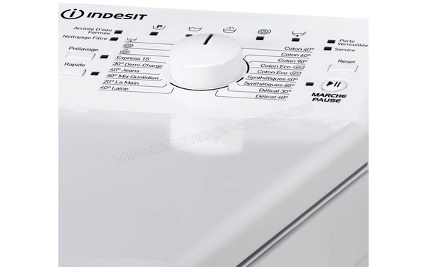 INDESIT ITW D 61252 W (FR) - Panneau de commandes (programmes)