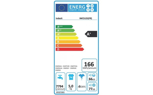 INDESIT IWC 5125 (FR) - &Eacute;tiquette &eacute;nergie