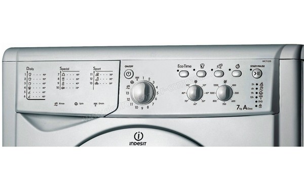 INDESIT IWC 7125 S (EU) - Panneau de commandes