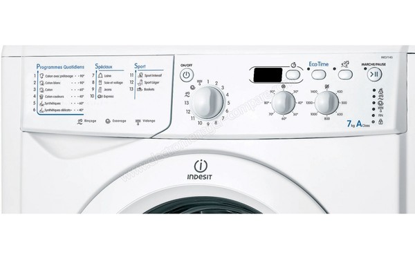 INDESIT IWD 7145 FR - Panneau de commandes