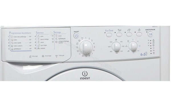 INDESIT IWDC 6125 (FR) - Panneau de commandes