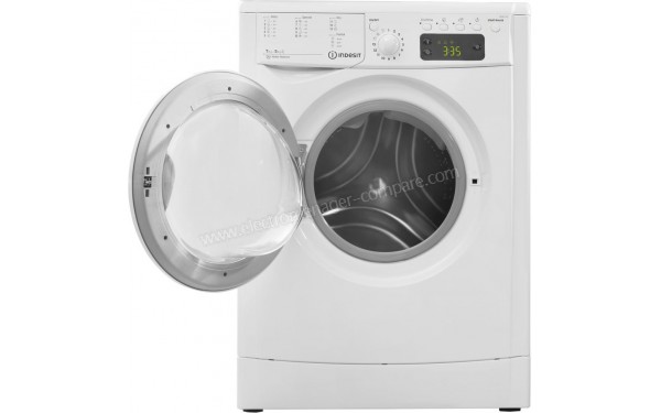 INDESIT IWDE 7125 B EU - Vue de face avec hublot ouvert