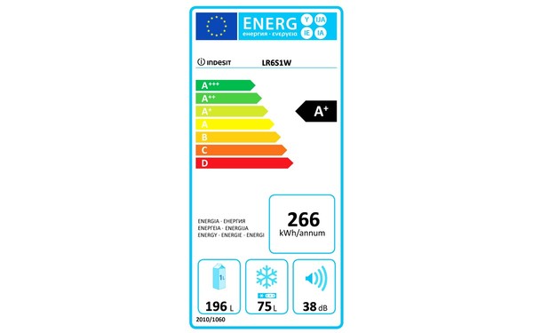 INDESIT LR6 S1 W - &Eacute;tiquette &eacute;nergie