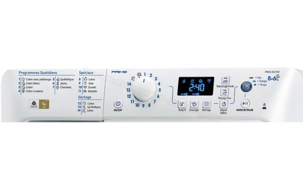 INDESIT PWDE 81473 W (FR) - Panneau de commandes