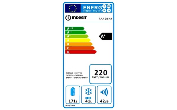 INDESIT RAA 29 NX - &Eacute;tiquette &eacute;nergie