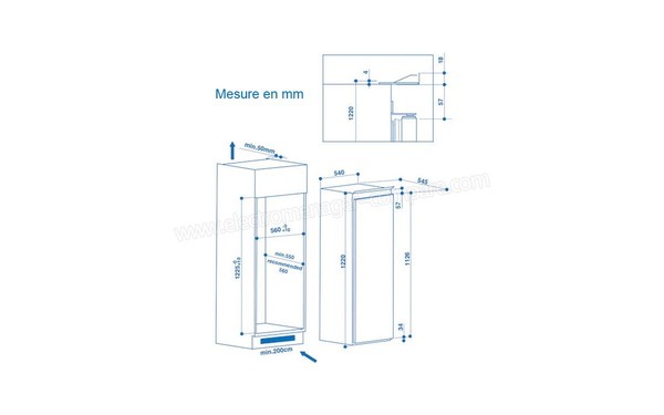 INDESIT S 12 A1 D/I - Sch&eacute;ma d'encastrement