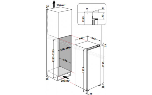 INDESIT SINS2211B4 - Dimensions