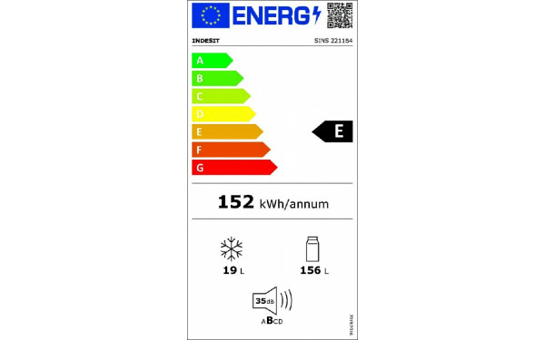INDESIT SINS2211B4 - &Eacute;tiquette &eacute;nergie v2