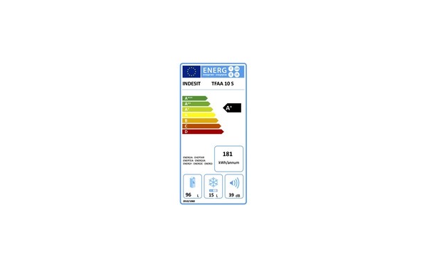 INDESIT TFAA 10 S - &Eacute;tiquette &eacute;nergie