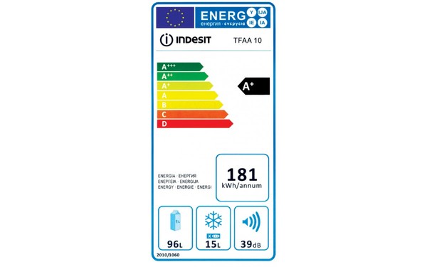 INDESIT TFAA 10 - &Eacute;tiquette &eacute;nergie
